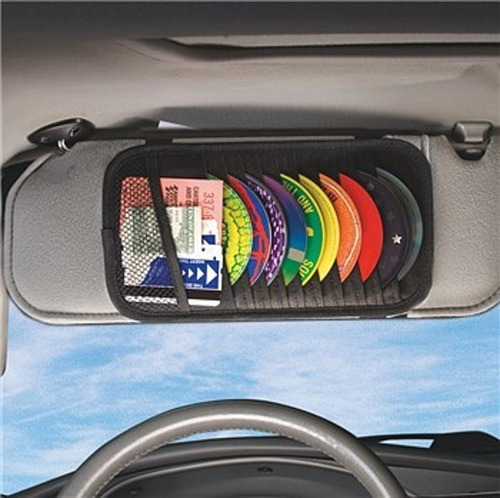 Imagen 2 de 4 de Porta Cd Para Tapasol De Vehículo 24 Bolsillos Negro