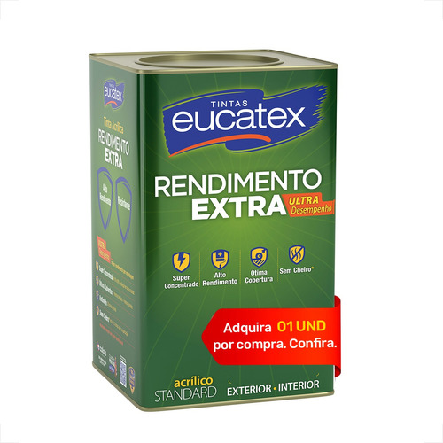 Tinta Latex Eucatex Rendimento Extra Palha 18l