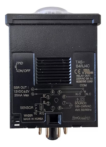 Control De Temperatura Entrada Termocople J 0-400°c 48x48mm