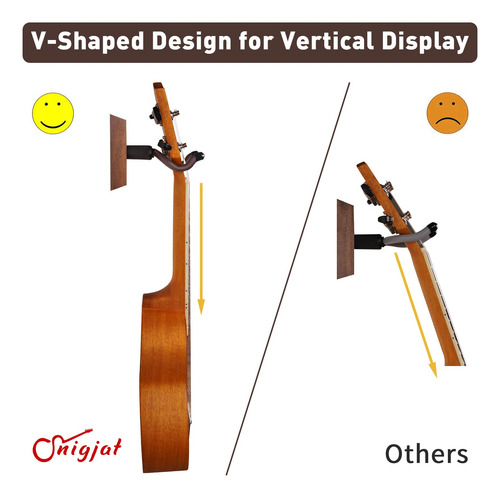 Soporte De Pared Para Ukelele De Color Marron Elegante