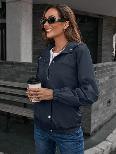 Gabardina Mujer Impermeable Casual Chamarra Rompevientos