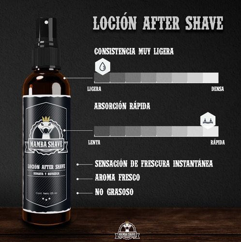 Locion After Shave Para Hombre Mamba Shave Loción Rasurado