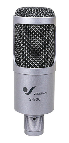 Micrófono Venetian S-900 Condensador  Cardioide Plateado