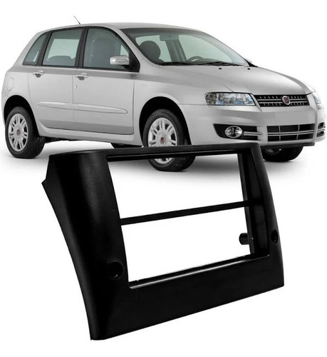 Moldura Mp5 Dvd Fiat Stilo - Preta 2 Din Stilo 2003 A 2010