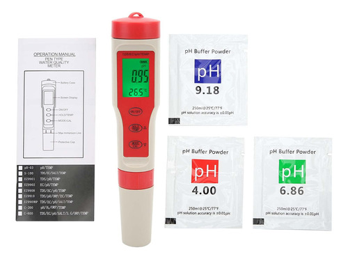 Probador Calidad Agua Medidor Temperatura Ph Para Potable