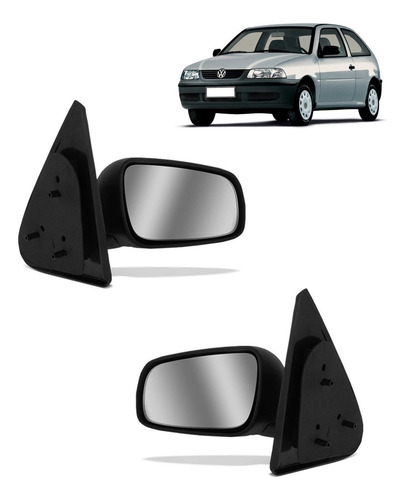 Par Retrovisor Manual Vw Gol G3 G4 1999 Até 2008 2 Portas