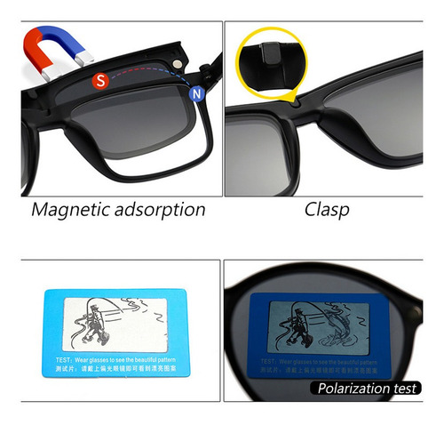 Imagen 7 de 8 de Lentes Oftalmológicos 5 Micas Intercambiables Mod 2516a