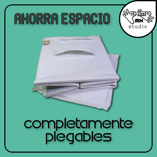 Cubo Plegable Lavable Resistente Organiza Almacena | 5 Pzas