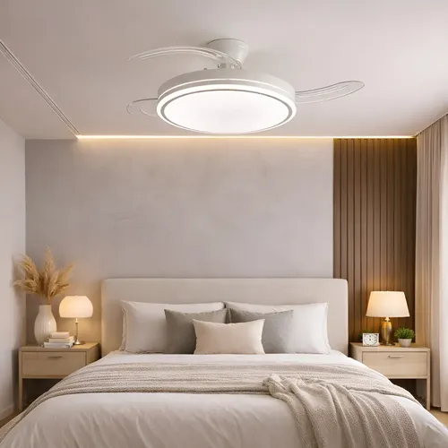Ventilador de Teto Retrátil LED
