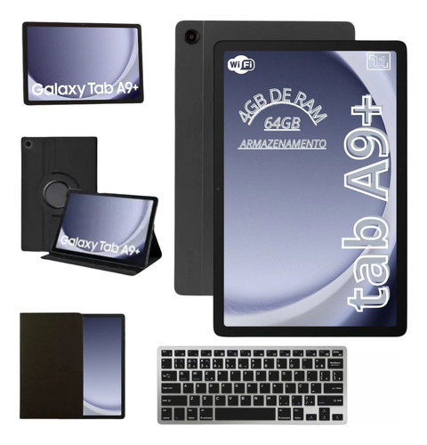 Tablet Samsung A9+ Wi-fi 64gb 4gb 11'' C/ Teclado Bt + Capa
