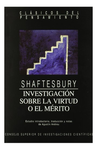 Libro Investigacion Sobre La Virtud O El Merito  De Shaftesb