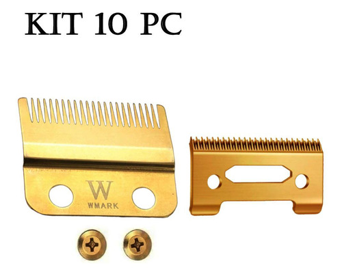 Kit 10 Lamina W2 Gold Fade Wmark Profissional
