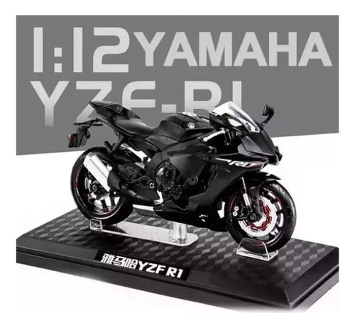 Base Metálica 1:12 Para Motocicleta Con Miniatura Yamaha R6