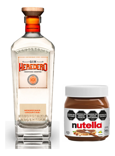 Gin Heredero Handcrafted Premium + Pote Nutella 350gr