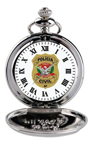 Relógio De Bolso Personalizado Profissão Policia Civil 