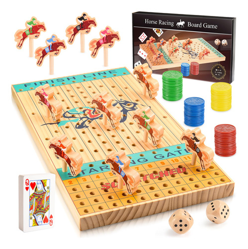 Juego De Mesa De Carreras De Caballos: Juguete De Caballo D.