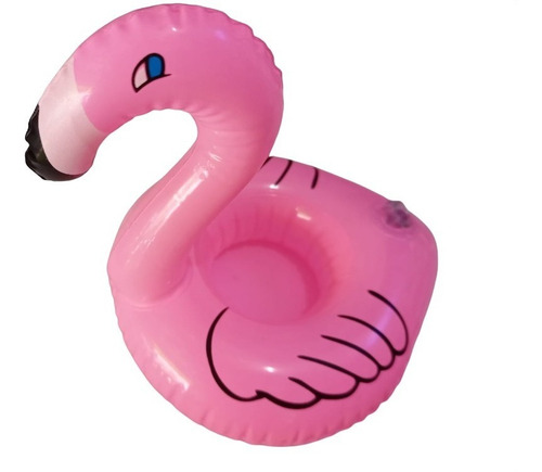 Inflable Porta Vasos Flamingo 10 Pieza Flotador Lata