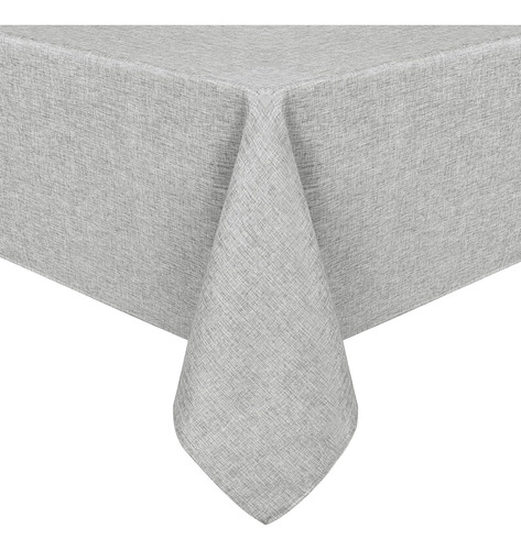 Mantel Rectangular De Lino Sintético Resistente A Arrugas Y