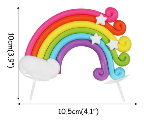 Imagen 12 de 12 de 12 Unids/pack Iris Nube Pastel Toppers Fiesta De Cumpleaños