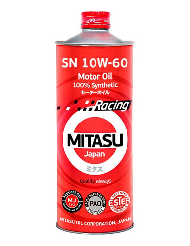 Aceite 10w60  Full Sintético Racing Mitasu