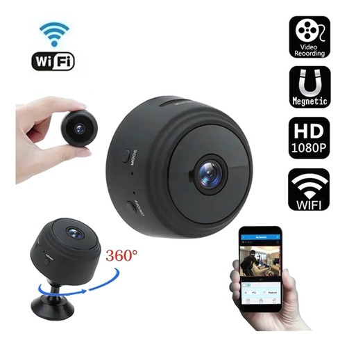 Mini Cámara Espía Wifi Inalámbrica A9 Hd Con Sensor Movimien