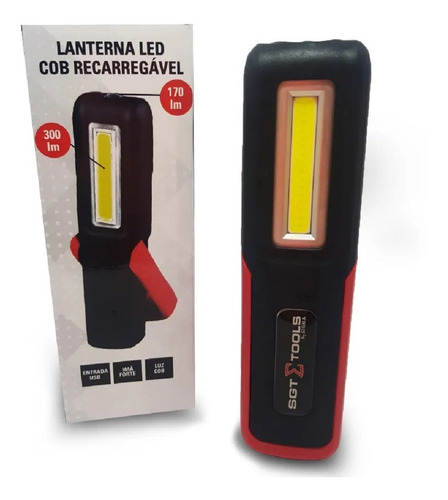 Lanterna Led Cob Recarregável 300lm 10w Sgt-8501 Sigma Tools