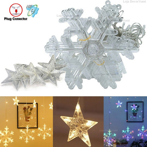 2 Cascata 138 Led Natal Neve Estrela Decoração 8 Funções | Parcelamento sem juros 2 Cascata 138 Led Natal Neve Estrela Decoração 8 Funções | Parcelamento sem juros