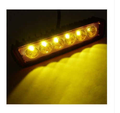 Neblinero 6 Led Ambar, Hjg, Rectangular, 12 Volt