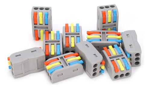 10 Uds Conector De Conductor De Cable Mini Palanca Tuerca 3
