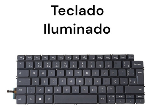 Teclado Compativel Notebook Dell Vostro 3401 Cn:0tc8xx Cor Cinza