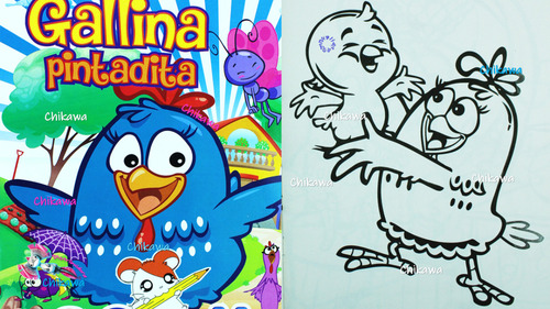 15 Libros Colorear Gallina Pintadita + 15 Caja Colores (12)