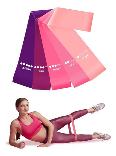 Kit 5 Mini Bandas Elásticas For Ejercicios De Gimnasio En