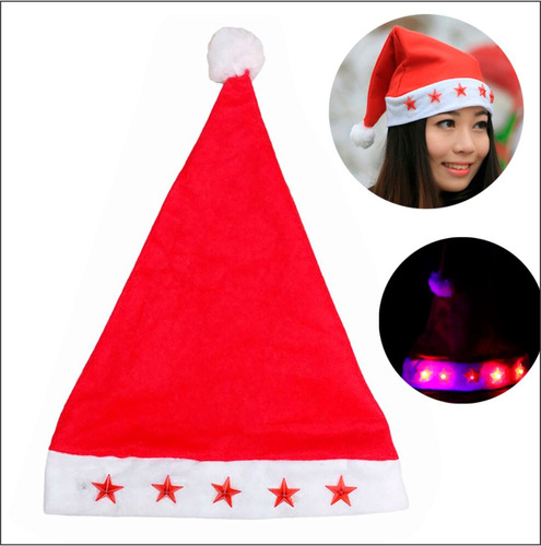 Gorro De Navidad  De Fieltro Con Luces /  / Regalo Pop 