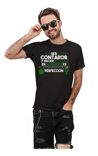 Camiseta Negra De Hombre Original Para Regalar Contador Novi