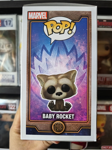 Baby Rocket Flocked 1208 Funko Pop! Guardians Of The Galaxy (Usado)