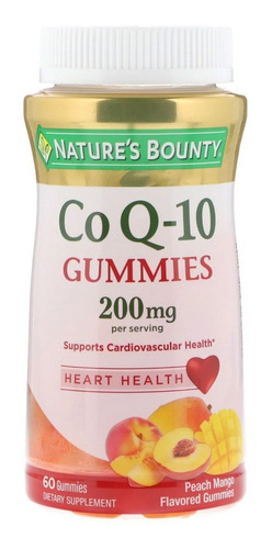 Suplemento en gomitas Nature's Bounty  Suplemento Dietético Nature's Bounty CoQ10 200 mg Gummies Peach Mango co q-10