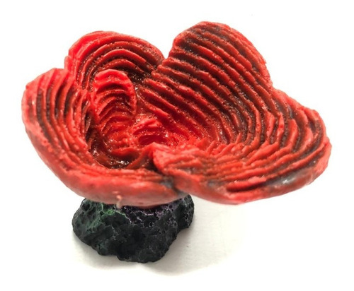 Enfeite Aquário Coral Montipora Red - Silicone