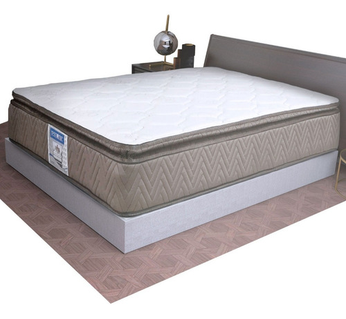 Imagen 1 de 9 de Colchón Restonic King Size Leyen Roma + 2 Almohadas