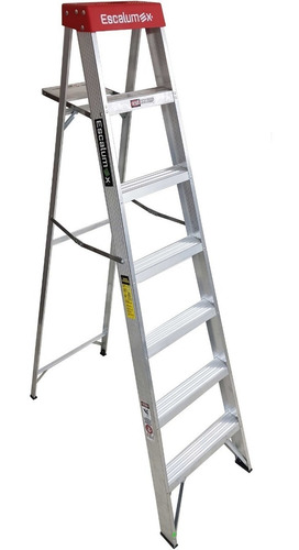 Imagen 1 de 4 de Escalera Tijera De Aluminio Escalumex 7 Peldaños