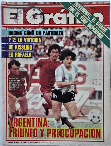  El Gráfico  Argentina: Triunfo Y Preocupación. Mundial 1986