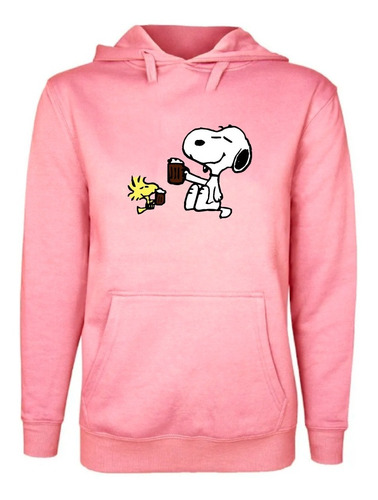 Polerón Estampado Unisex Snoopy Woodstock Cervezas