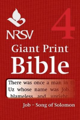 Libro Nrsv Giant Print Bible: Job - Song Of Songs Volume ...
