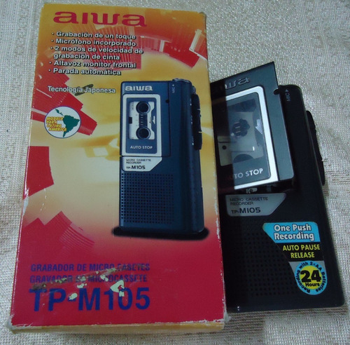 Pack Grabador Micro-cassette- Aiwa Tp-m105 + Cassette