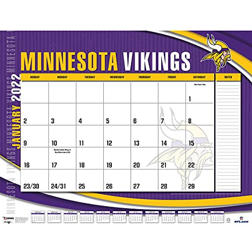 Calendario De Escritorio De Minnesota Vikings 2022, 22x...