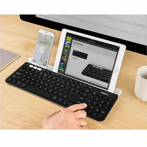 Teclado Multi-dispositivo Logitech K780, Bluetooth + 2.4ghz