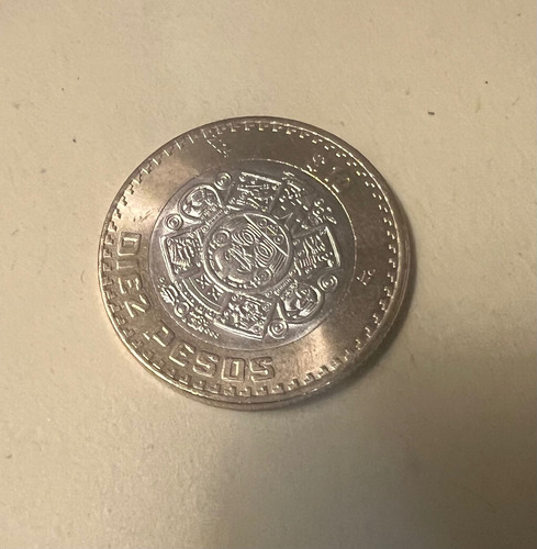 Moneda $10 Calendario Azteca Sin Circular (Usado)