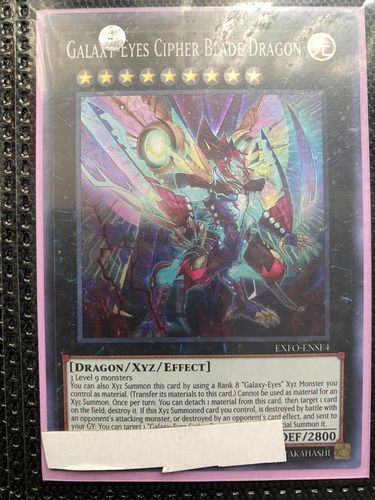 Galaxy - Eyes Cipher Blade Dragon Super Yugioh