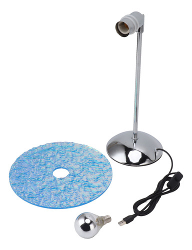 Mesa Led Ambient Table, Enchufe Usb, Bombilla E14, Escritori