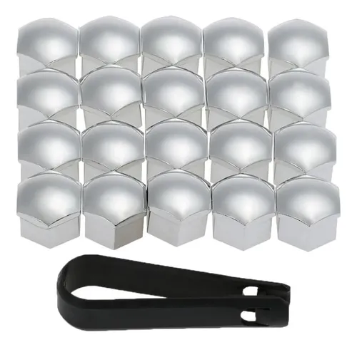New 2 X 20pcs Universal 17mm Cubiertas De Cromo Cromo Cromo