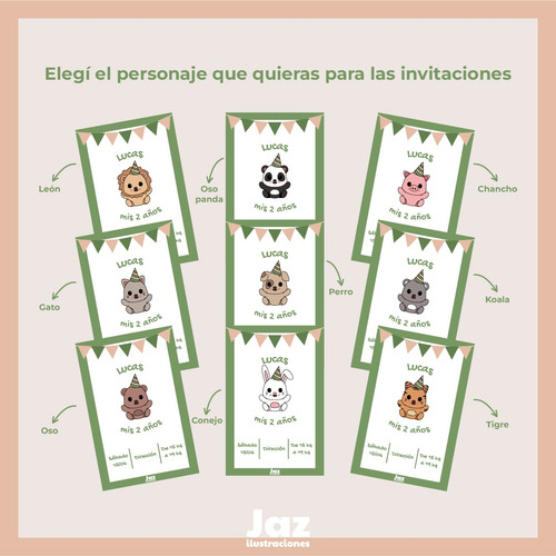 Kit Imprimible Para Cumpleaños Con Animales